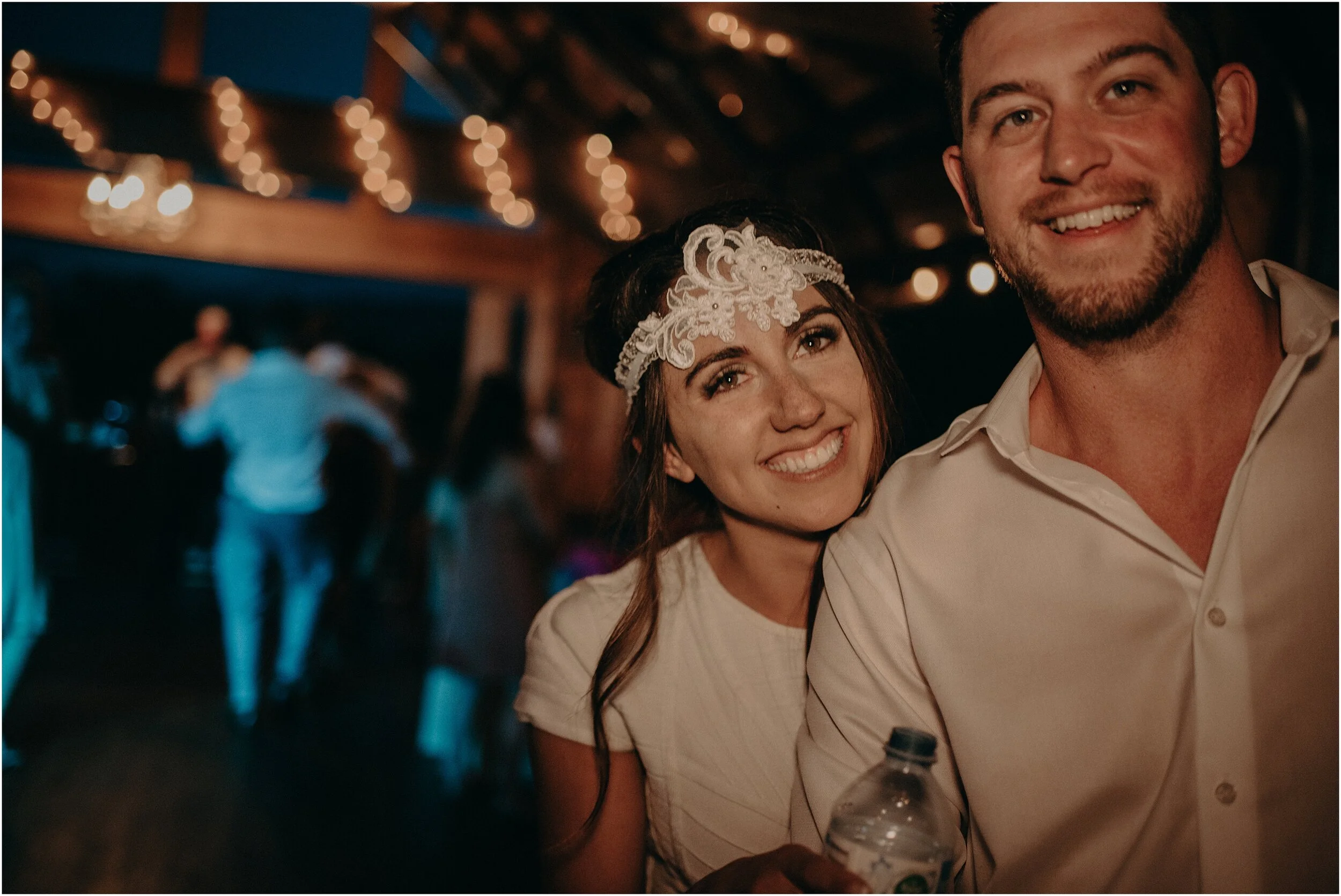 A constant source of light like the video light douses your subject in light while leaving the surroundings dark - like a spotlight, an example here at Parkside Resort in Gatlinburg, TN