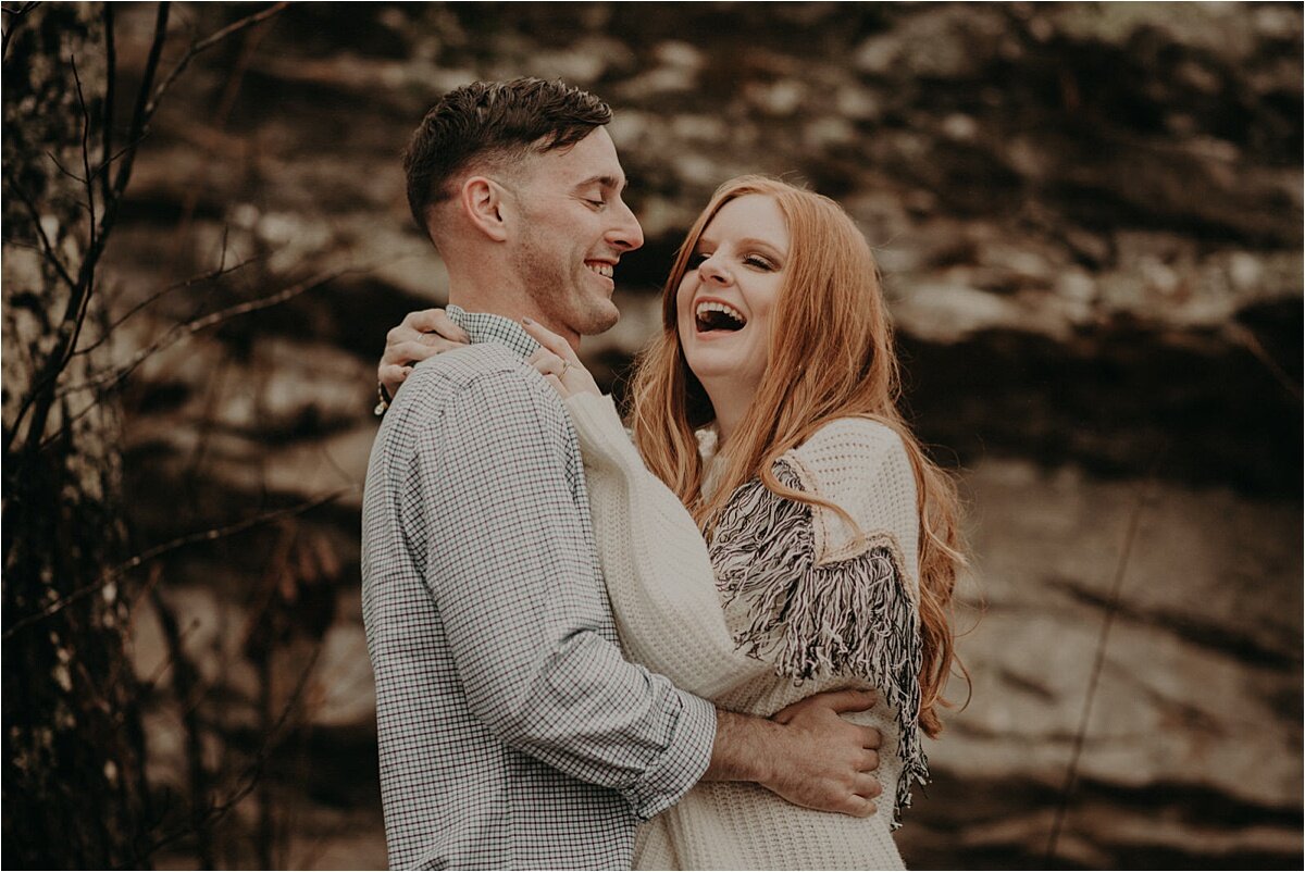 engagement session in tennessee hills by chattanooga wedding photographer