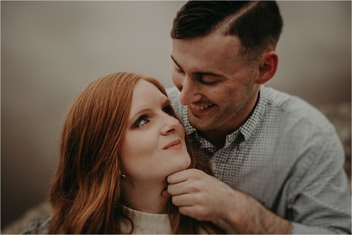 engagement session in tennessee hills by chattanooga wedding photographer