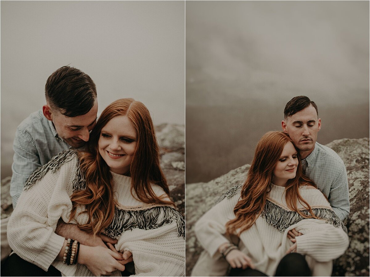 engagement session in tennessee hills by chattanooga wedding photographer