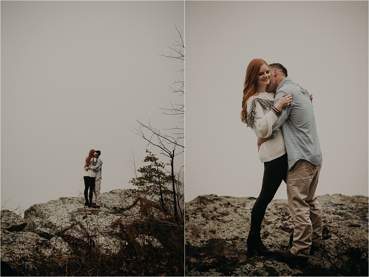 engagement session in tennessee hills by chattanooga wedding photographer