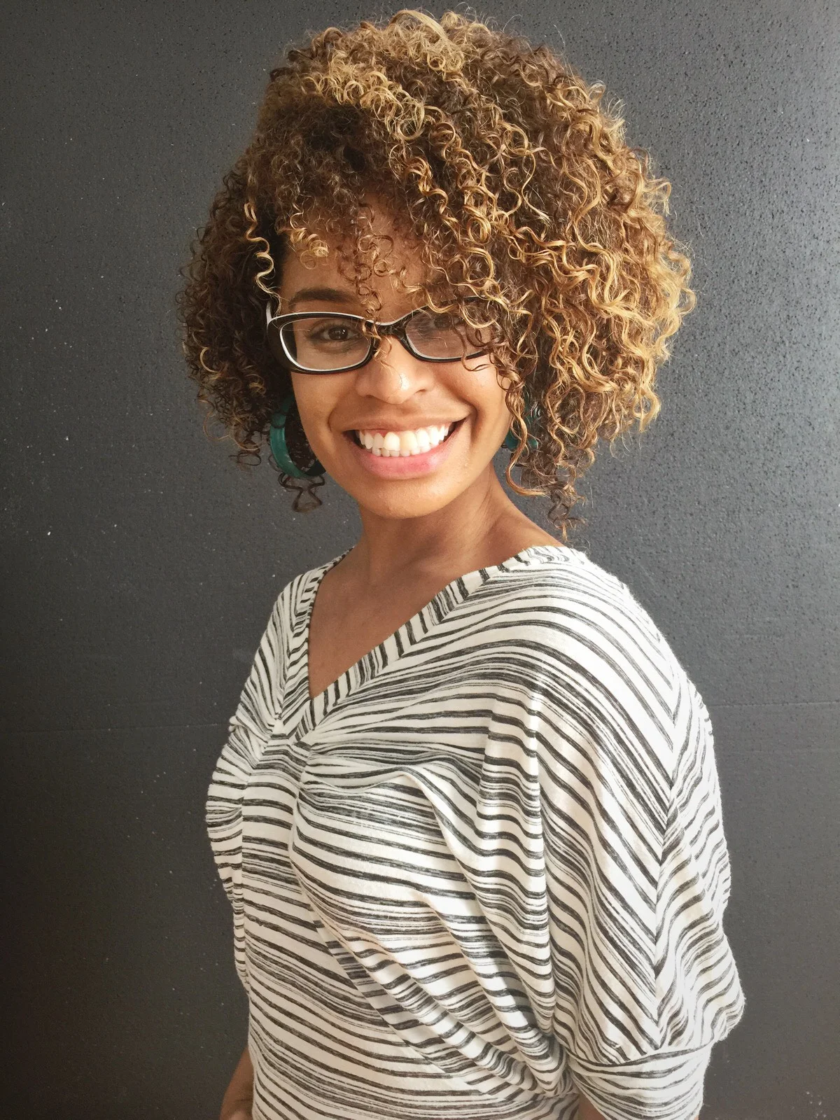 Image of hair after using the Devacurl SuperCream Coconut Curl Styler from the Curl Connoisseur Blog