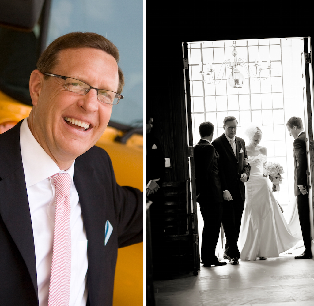 ^^^ That's my dad seven years ago at my wedding. In the picture on the right he's about to walk me down the aisle. In all honesty, he still looks the same – maybe better. I'm sure meditation has something to do with it.