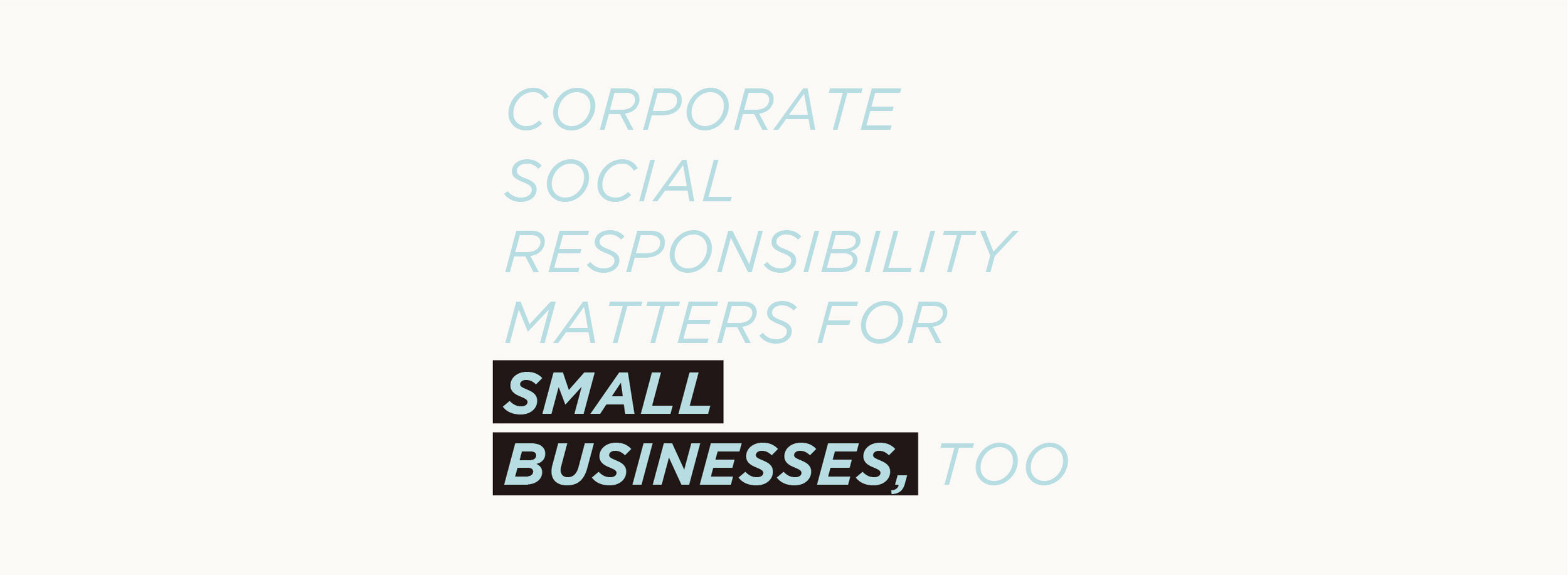 Social responsibility for small businesses
