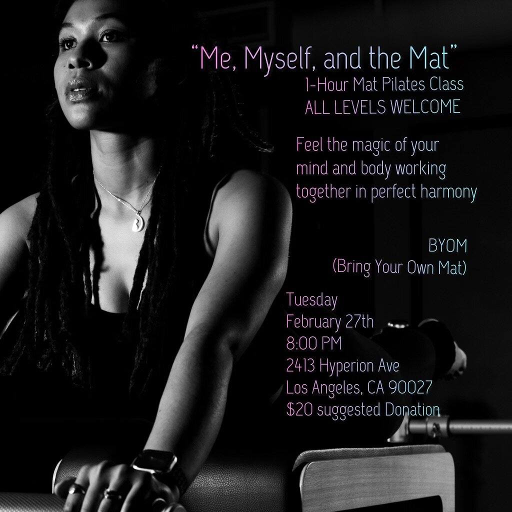 Join us on 2/27 for &ldquo;Me, Myself, and the Mat&rdquo; 1-Hour Mat Pilates Class with @alexismalespin 🇵🇪🇺🇸 of @pilates.melado and @eumajia. Feel the magic of your mind and body working together in perfect harmony. ALL LEVELS WELCOME!
BYOM (Brin