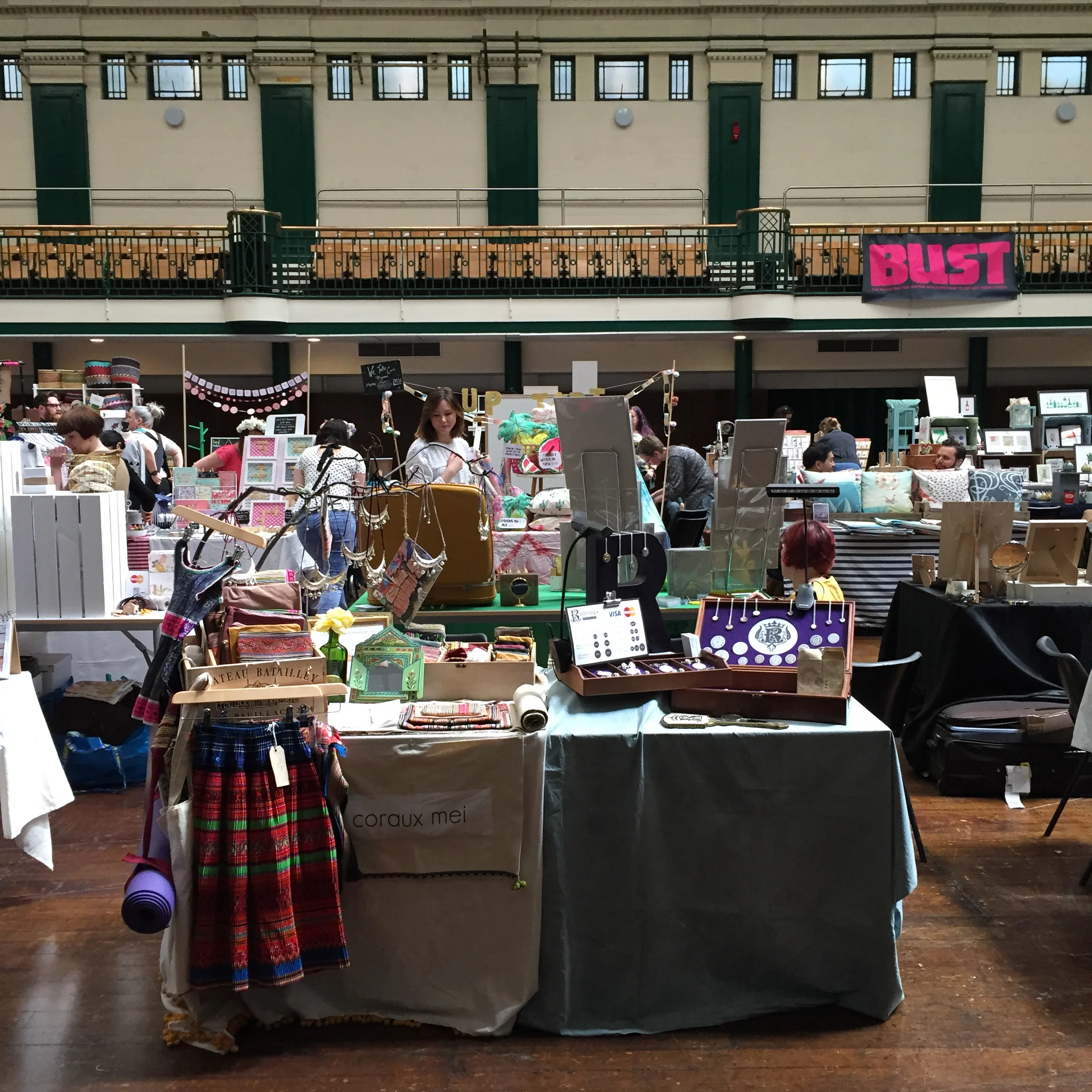 Compact and cosy - set up next to Rodology (jewellery made from watches)