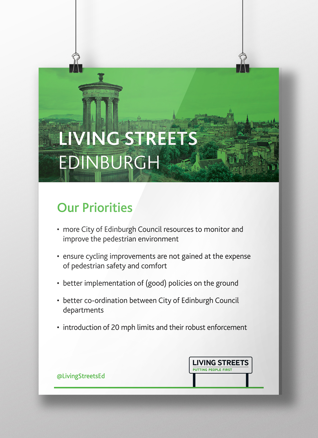 Working with Living Streets Edinburgh.