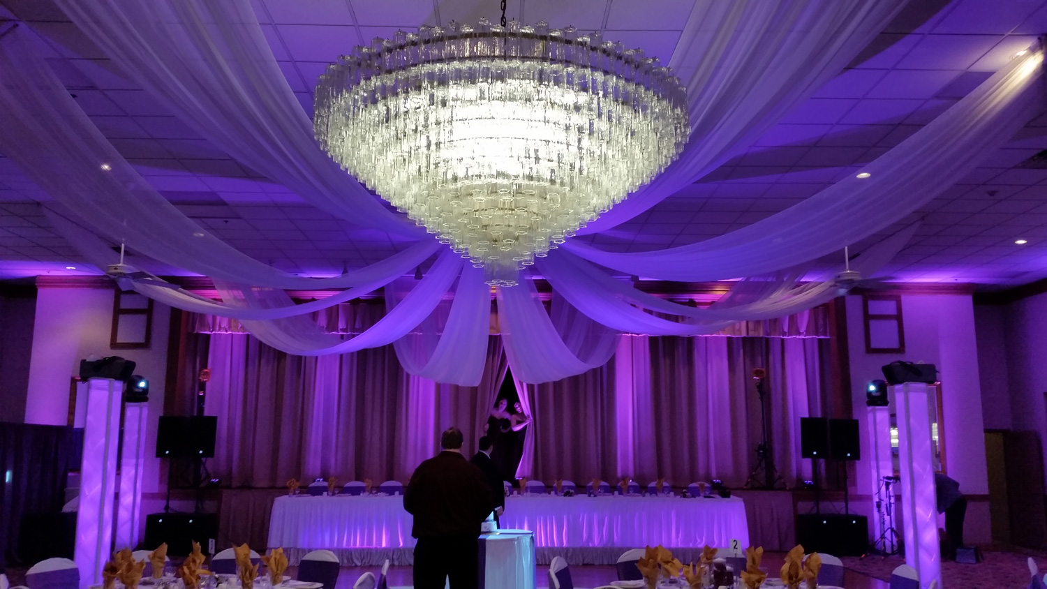 Ceiling draping