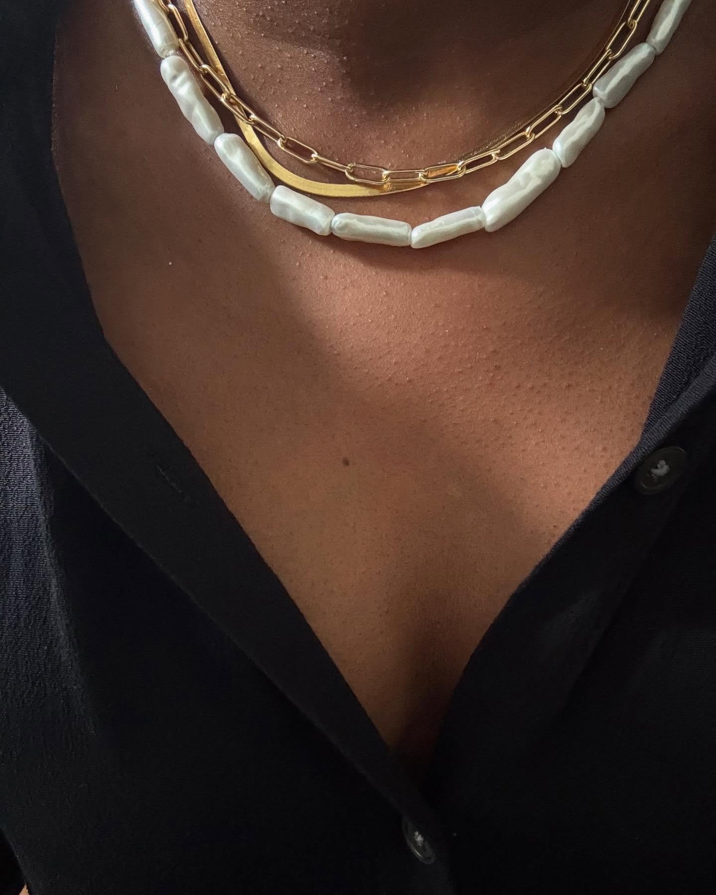 The joy of jewelry in a grownup world is the playfulness of it all. Allot of gold and a little glass. Whatever catches the eye. Have fun! 
&bull;
&bull;
&bull;
#charltonandlola #finejeweler #personalstyle #everydaygoldjewelry