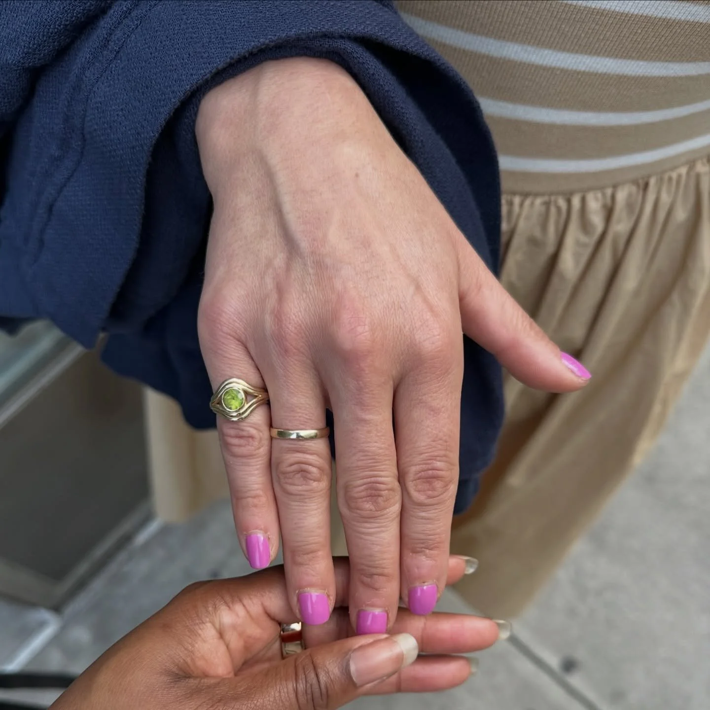 Fine jewelry as an extension of personal style. The stud earring that transformed into a pinky ring. #charltonandlola #finejewelry #style
