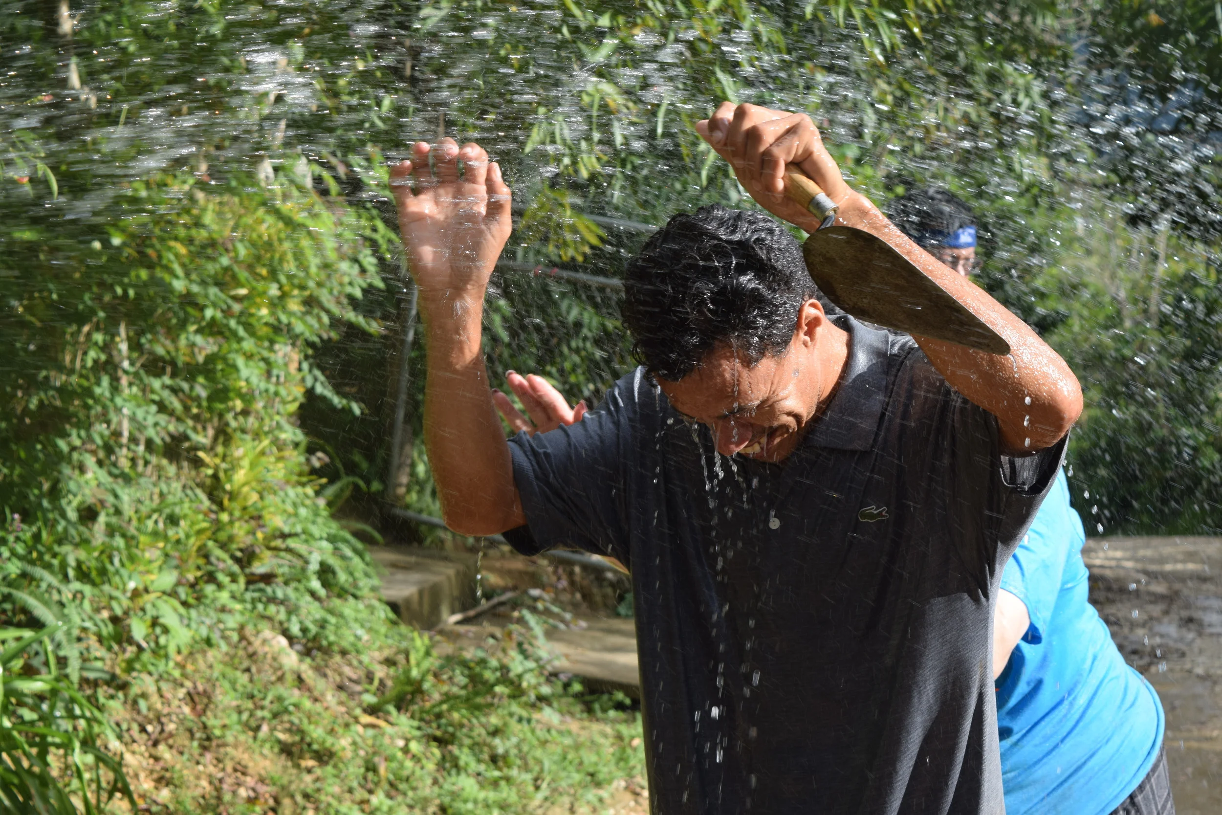 President of the Water Committee, Anthony, is overjoyed at the success of the project. 