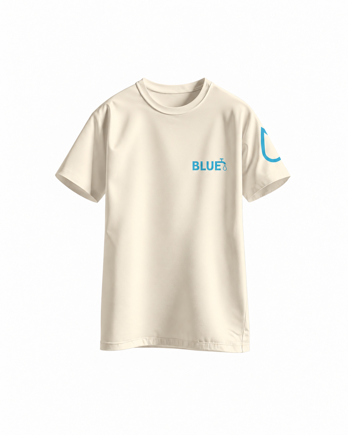 Cream T-Shirt with Blue Water Branding.png