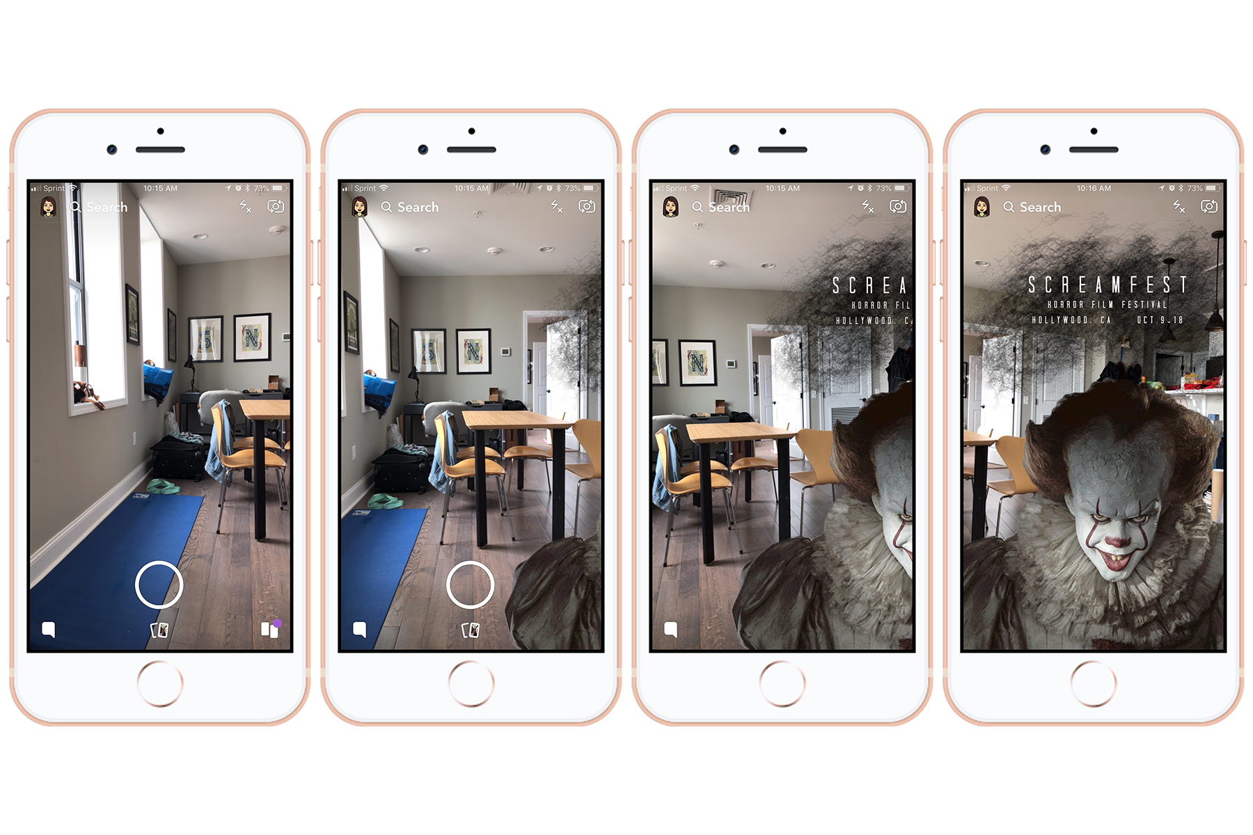 A snapchat filter for fear on-the-go.