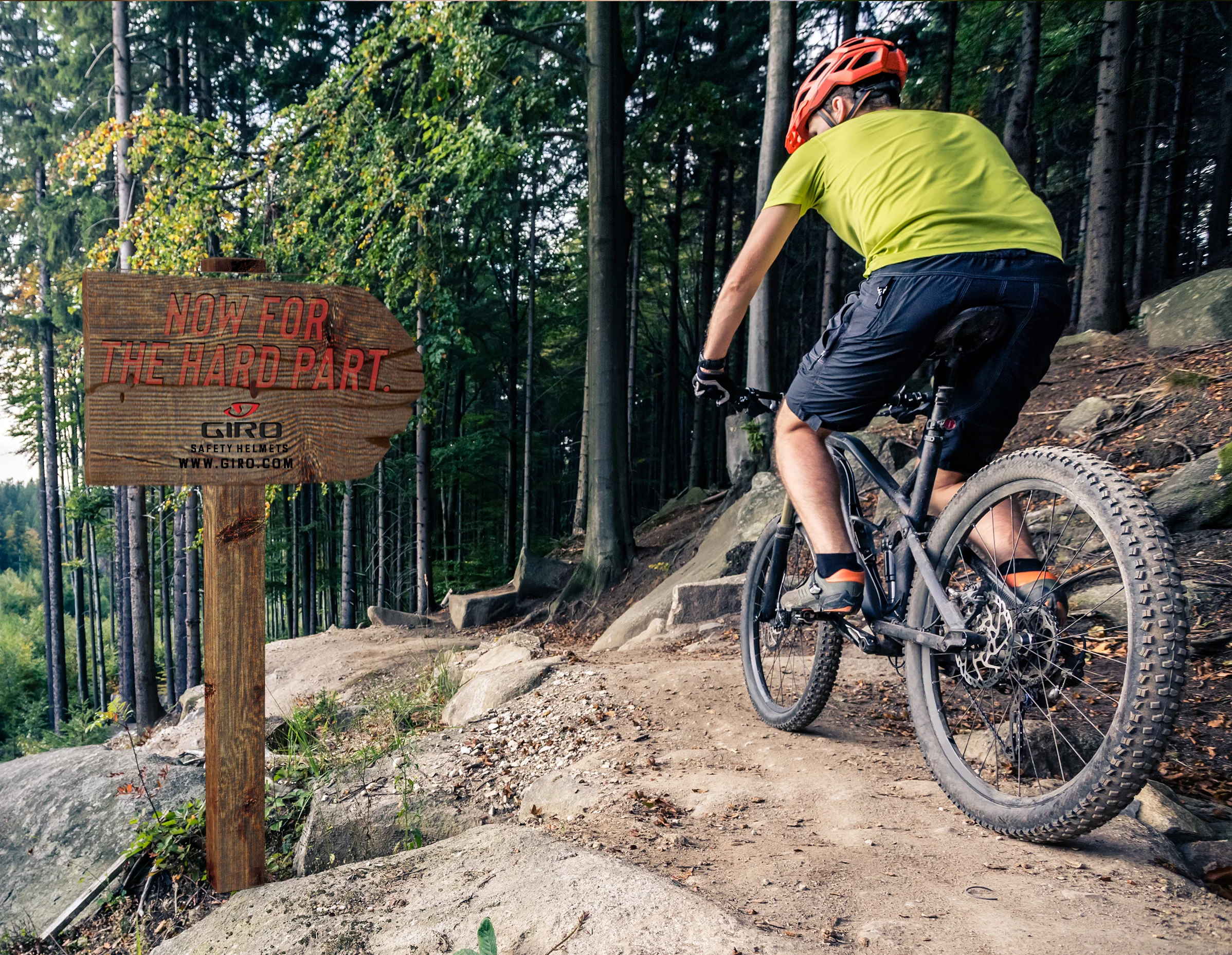 Markers at the peaks of mountain biking trails