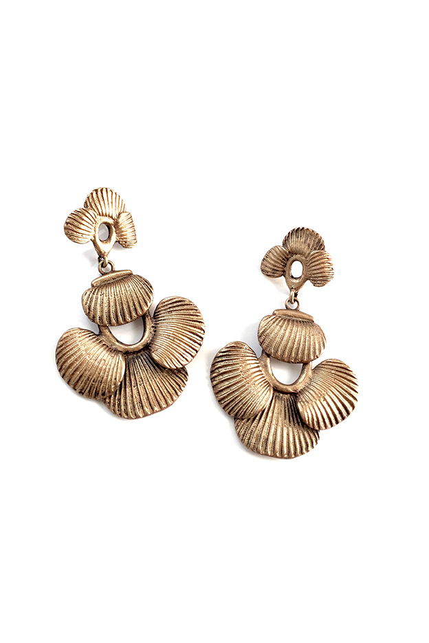 Shell Earring from angled view