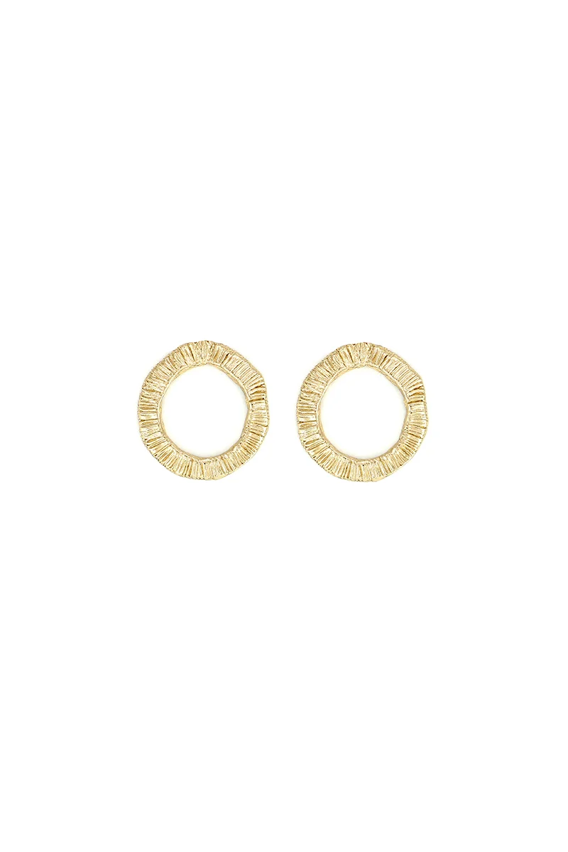 HEDGE HOOP EARRINGS in gold