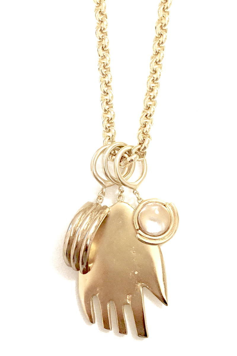 Enhancers stacked on Rolo Chain Necklace
