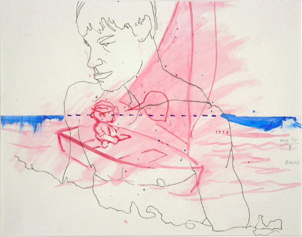 Tattoo Detour 9 , 11 x 14 in. Ink on paper. 2001.