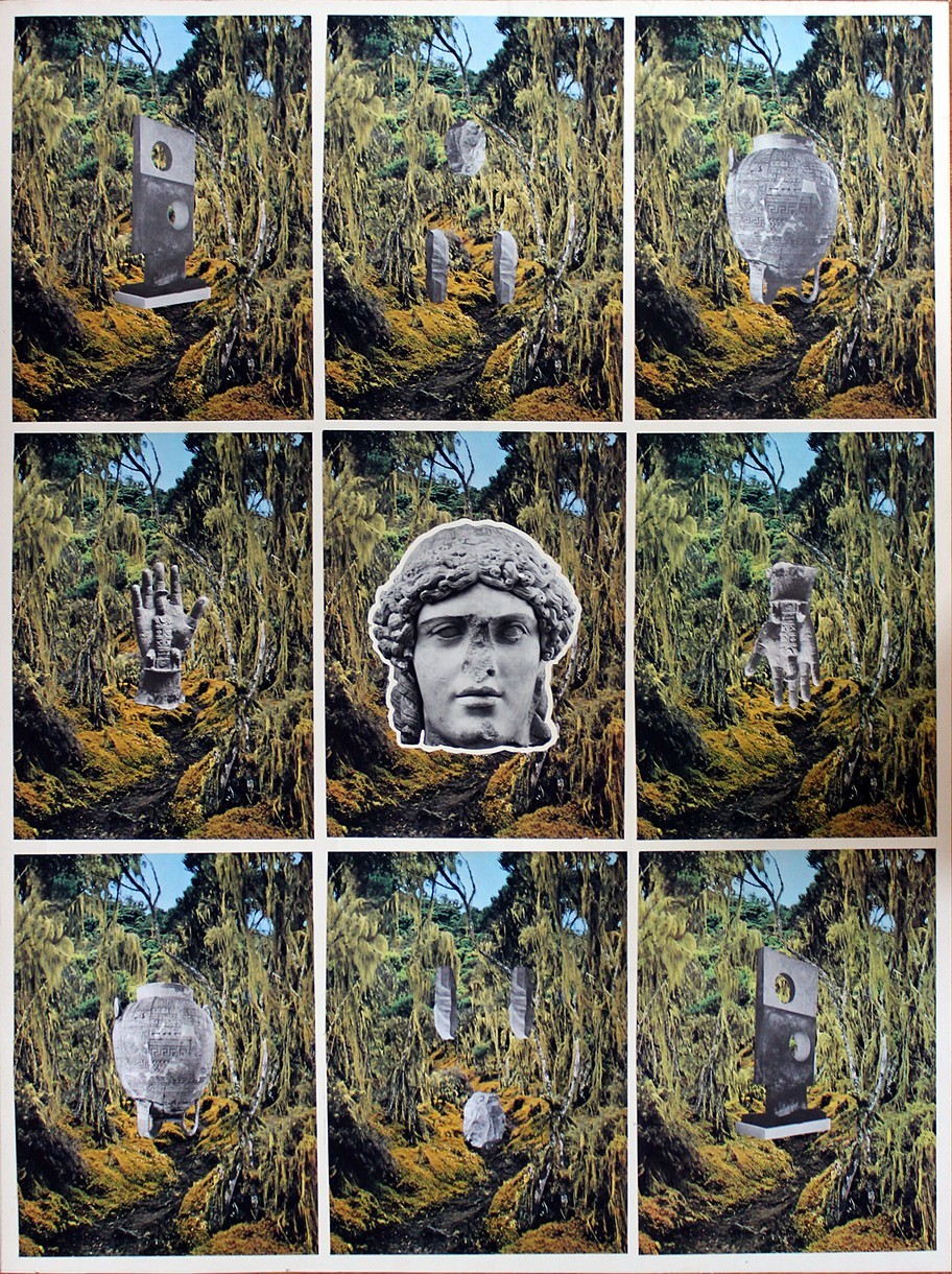 Yellow Jungle 2014 Found book pages on found paper 40”x 30”