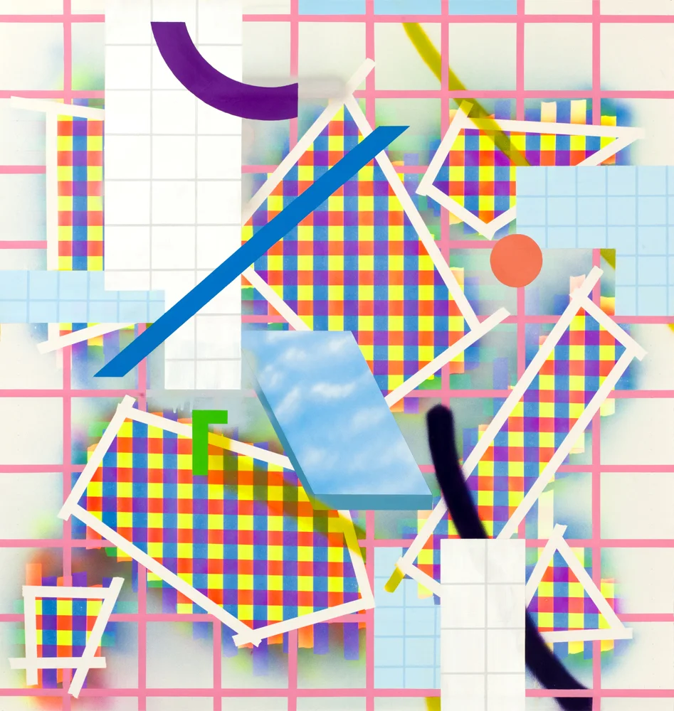 Transient Pleasures 2013 Acrylic on paper 47.5 X 45 inches