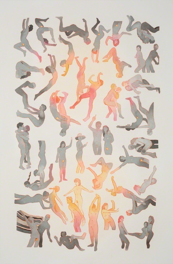 Our Dance, 2016 Acrylic, colored pencil and watercolor on paper 36 × 24 in 91.4 × 61 cm