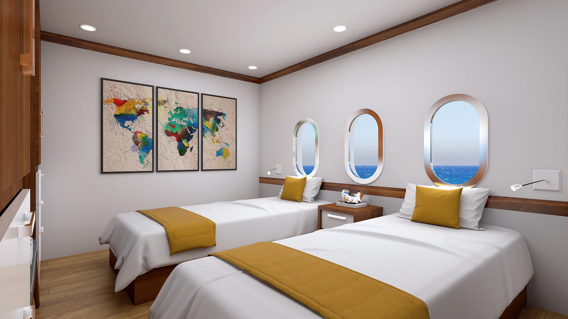 LOWER DECK TWIN CABIN