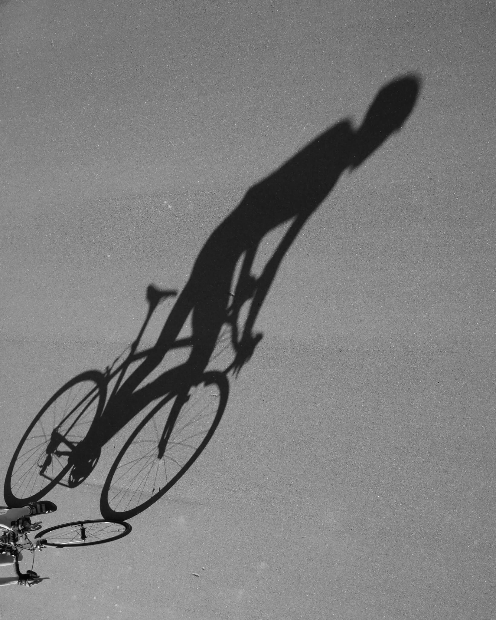 Shadow - A shadow of a cyclist taken at Cyclopark in Gravesend, Kent