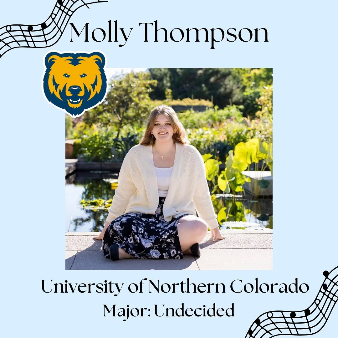 Today's senior spotlight is shining on Molly Thompson! Molly is a member of both Shades of Blue and Concert Choir and is planning on attending UNC this fall. Congratulations Molly!