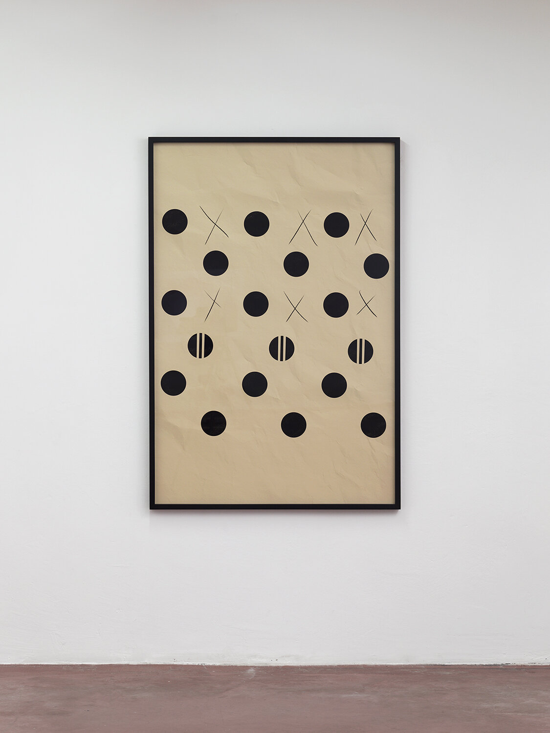   Untitled   2020, digital sculpture, inkjet printed on paper in artist’s frame (sprayed black wood), 145 × 100 cm 