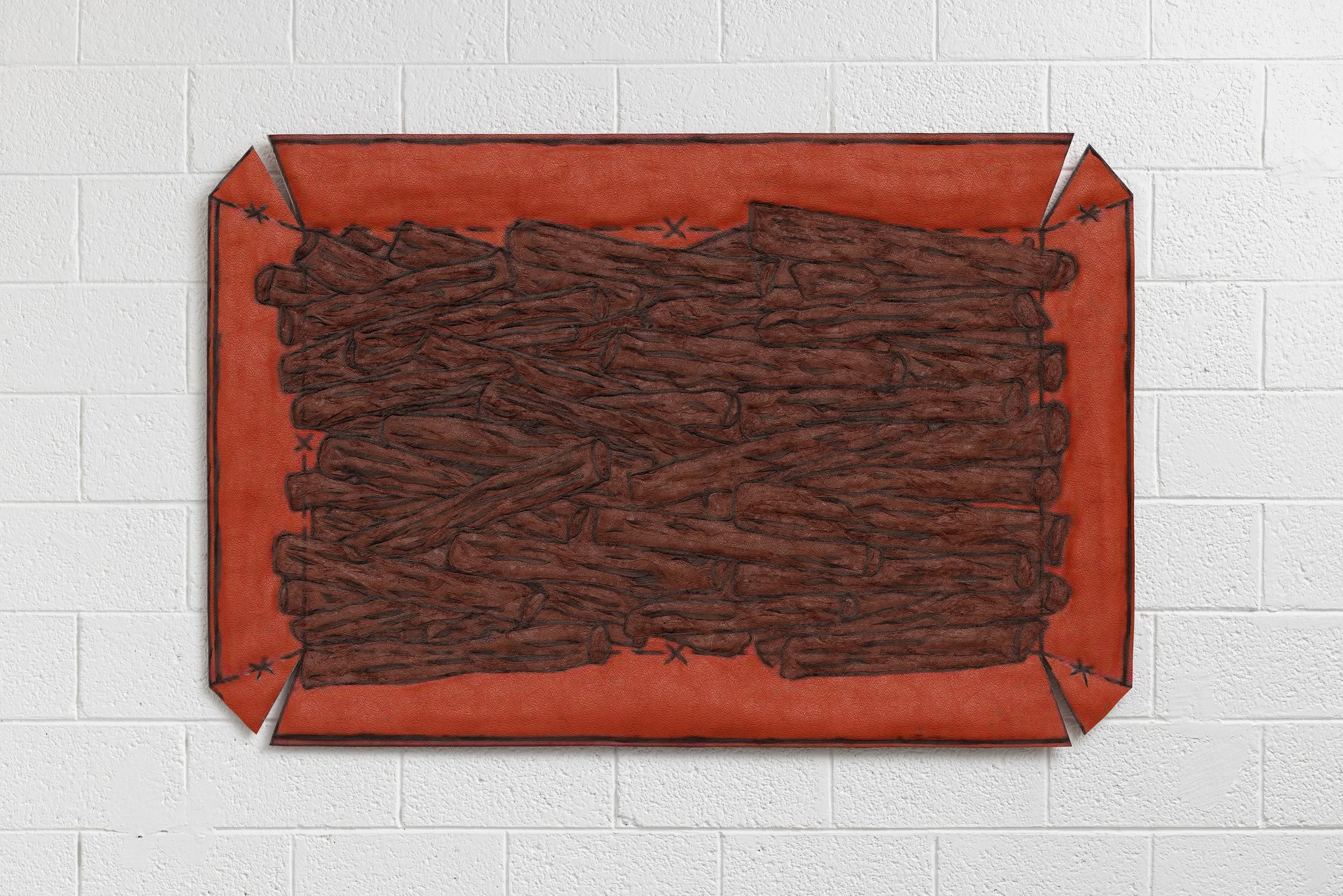  Untitled (Logs)   2025, digital sculpture, inkjet printed on paper in artist’s frame, 180×120×0.5 cm 