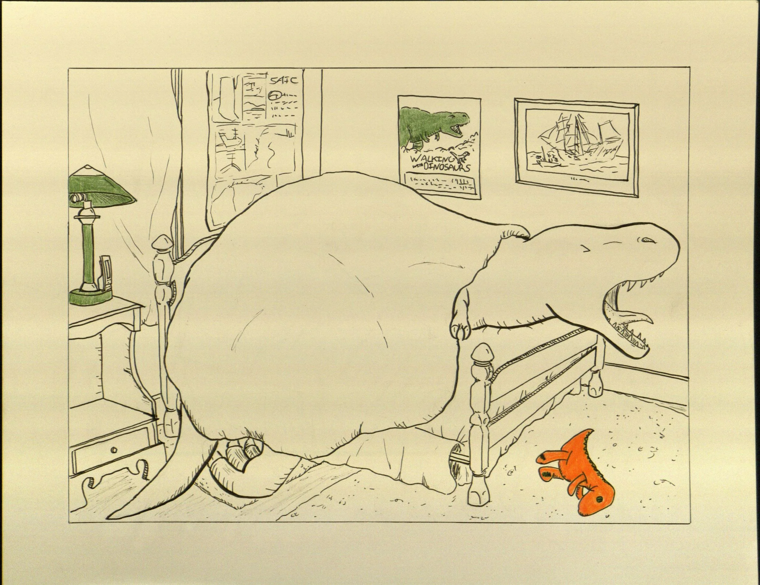 T-Rex hates mornings.