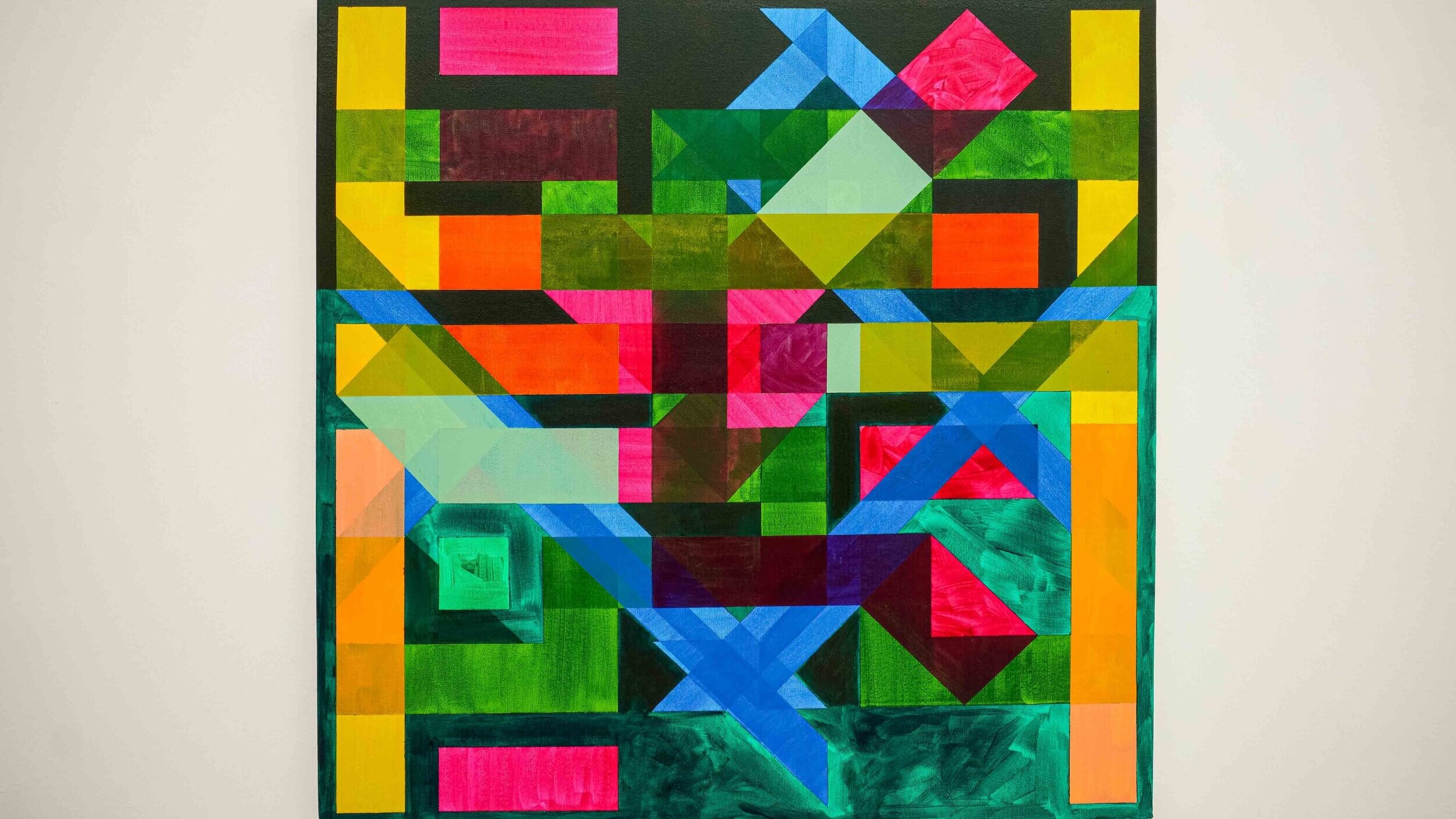 Queens Gambit, 2021.

Acrylic on Canvas, 60cm x 60cm.

Game of chess between World Champion Garry Kasparov and Deep Blue Supercomputer