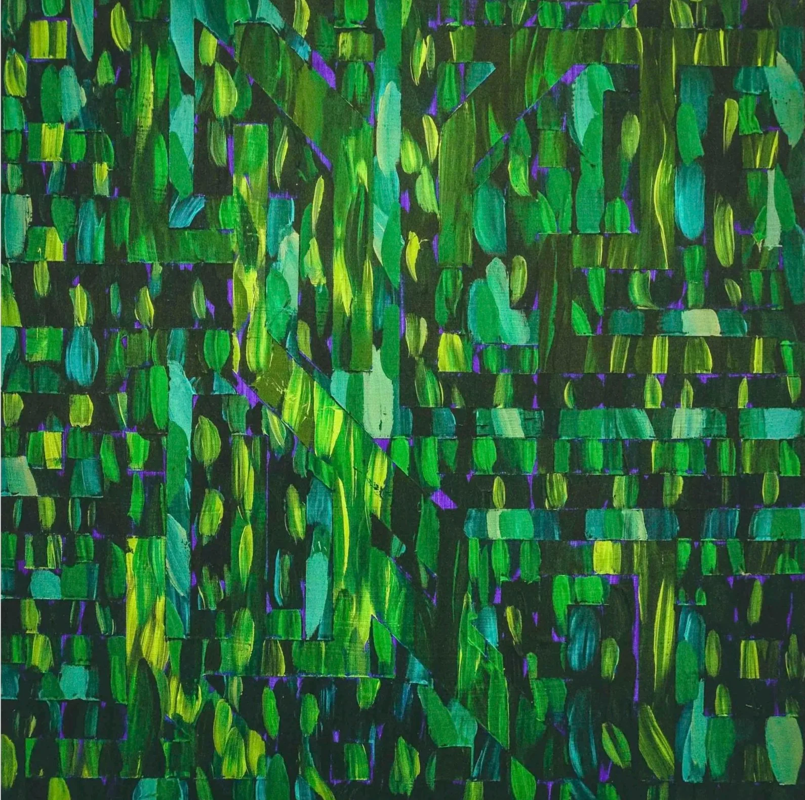 Having the time to watch the grass, but it never does, 2022.
Acrylic on wood panel, 30cm x 30cm