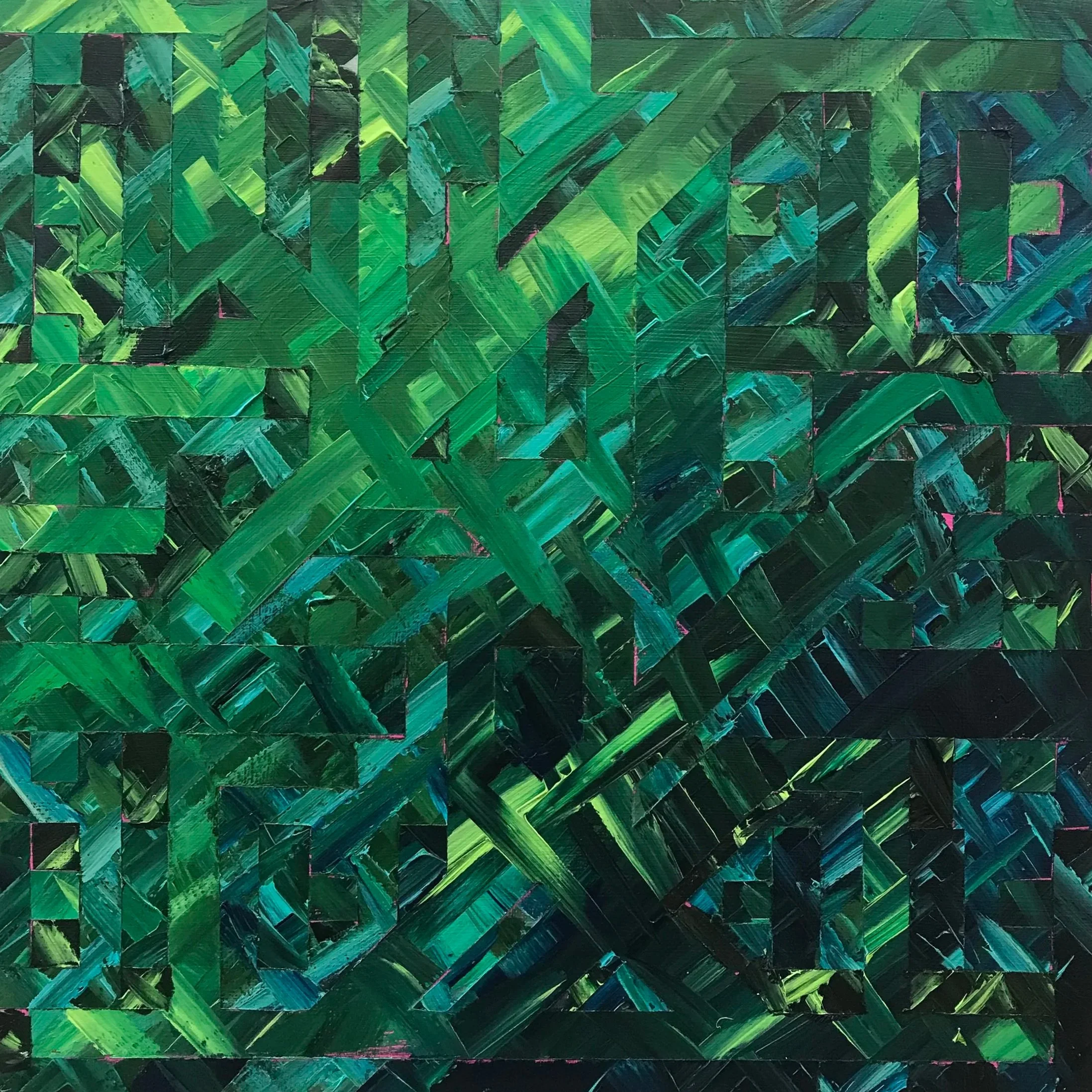 You won’t be happy until you break it, 2022.
Acrylic on wood panel. 30cm x 30cm  