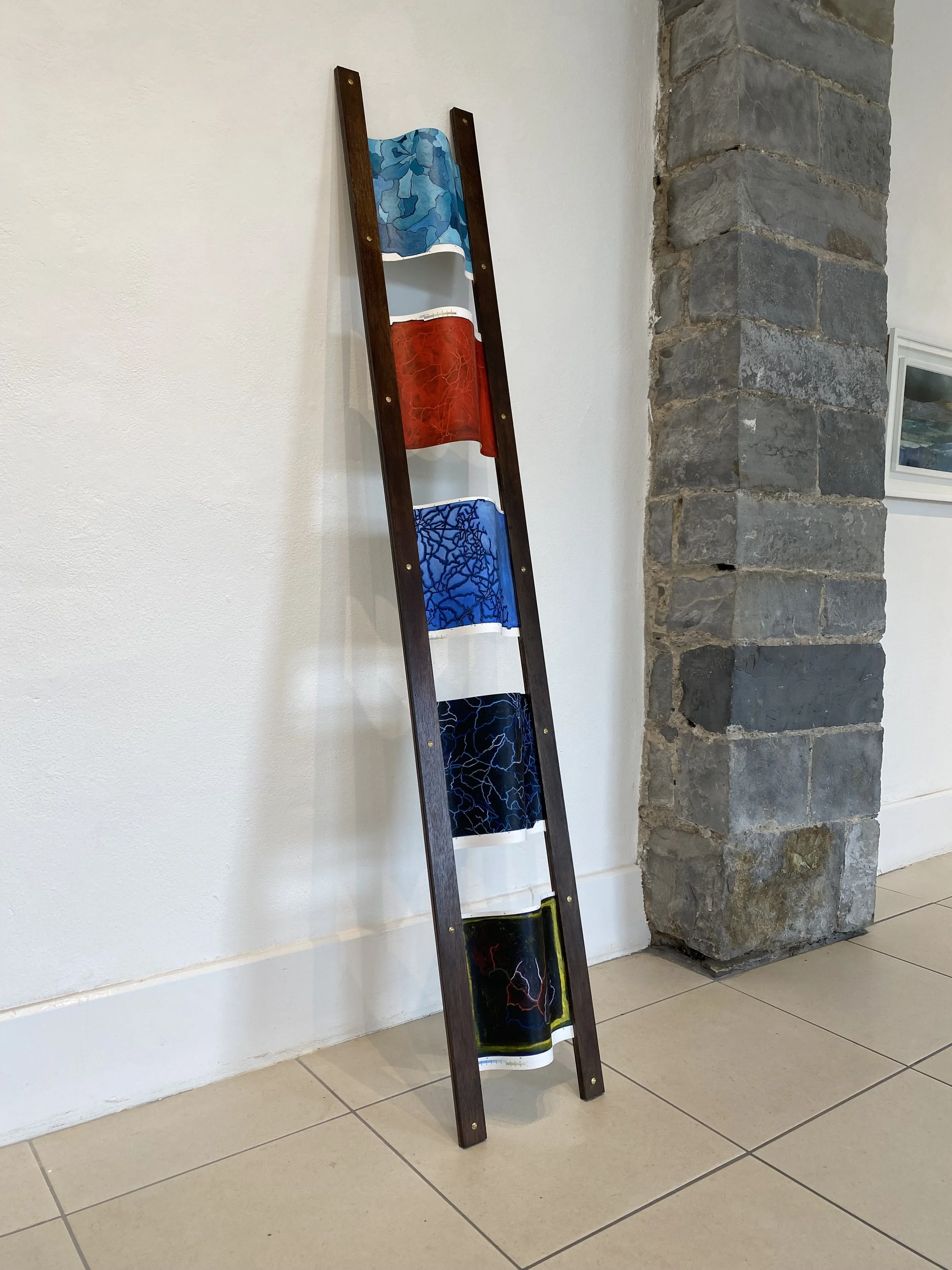 Mapping Europe's Train Network, 2022.
Acrylic on map with white deal timber, variable.
In-House, Custom House Studios and Gallery, Westport (IE) 