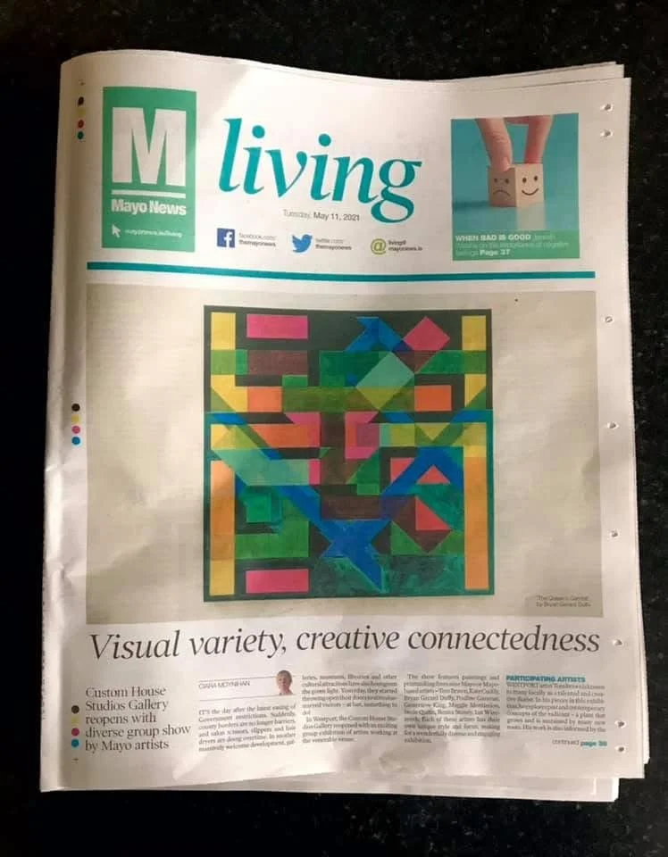 Queen's Gambit, front page of Living Section  of the Mayo News, 2021