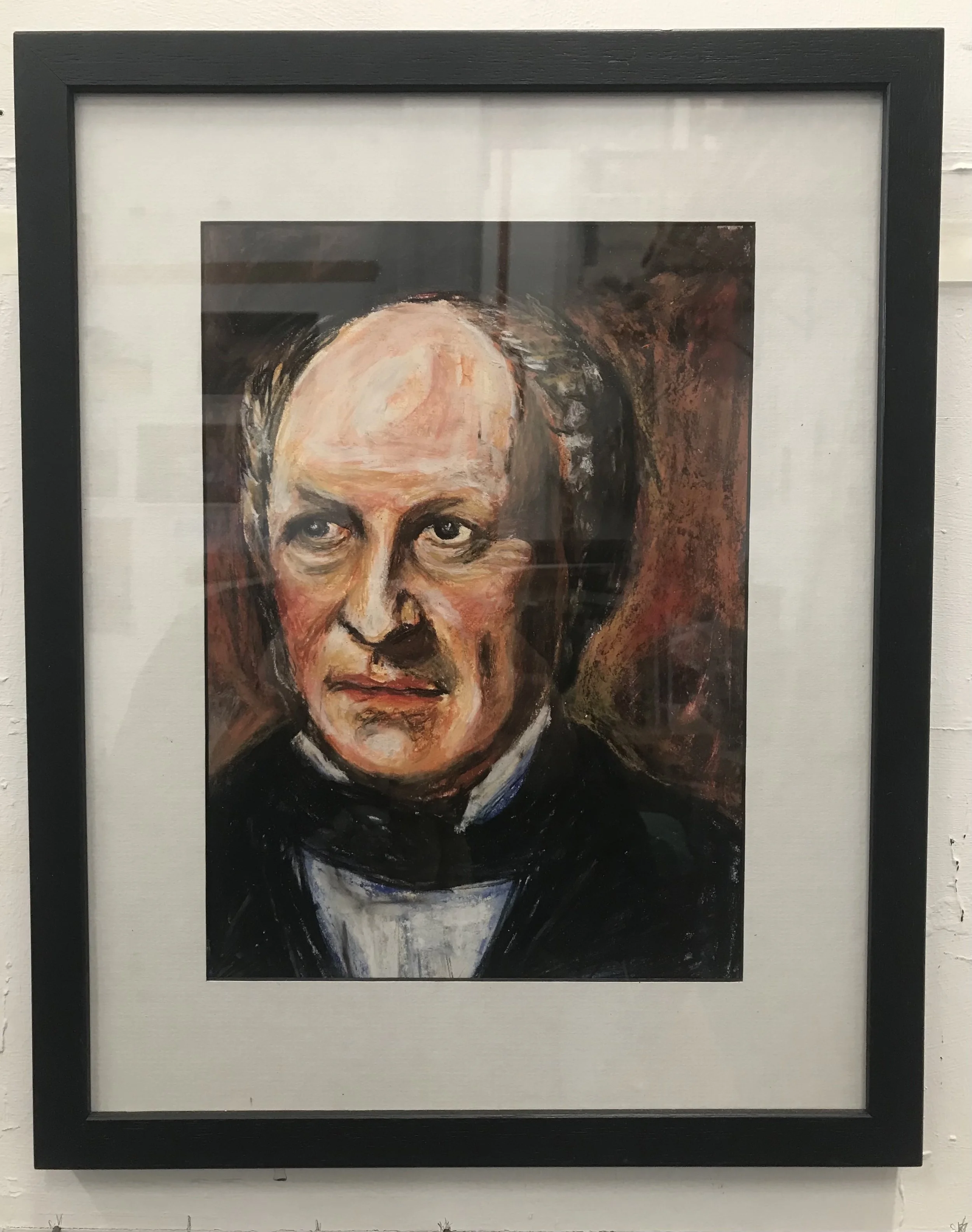 Founder of Ireland's Rail Network, 2022.
Pastel on paper, 25cm x 30cm