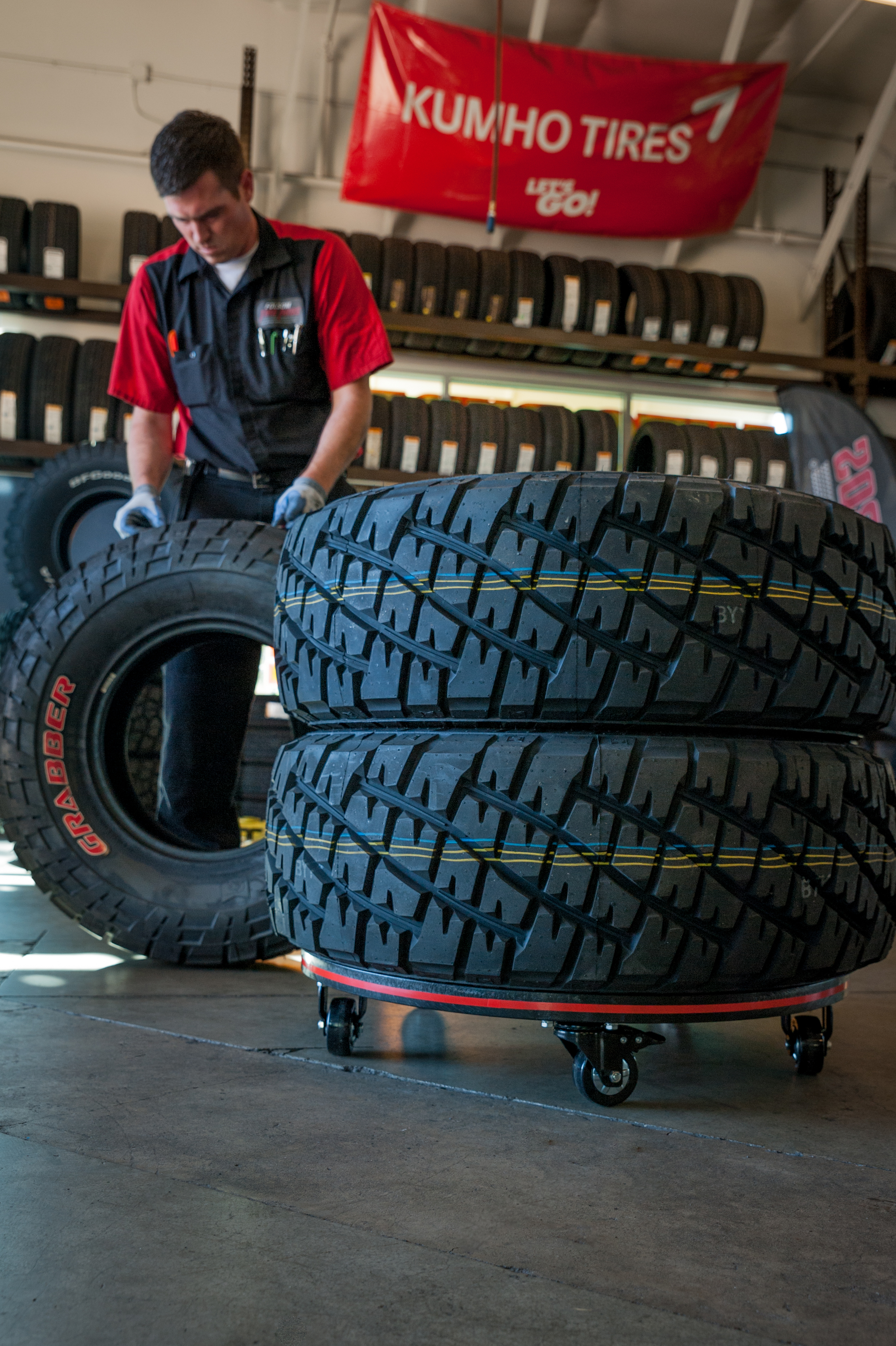 This one is kinda fun... Red stripe applied to the base with Red Letter General Tires