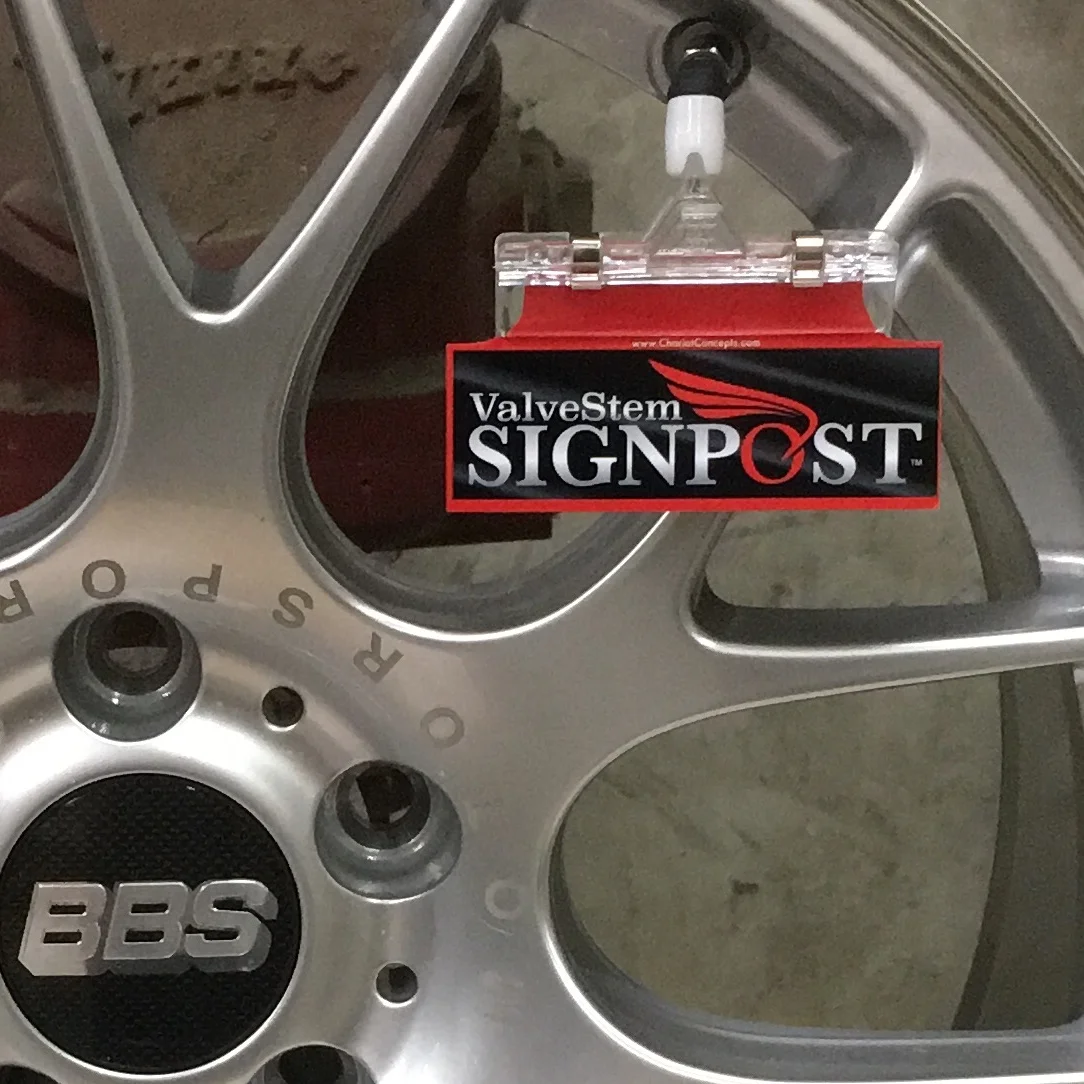 The ValveStem Signpost installed