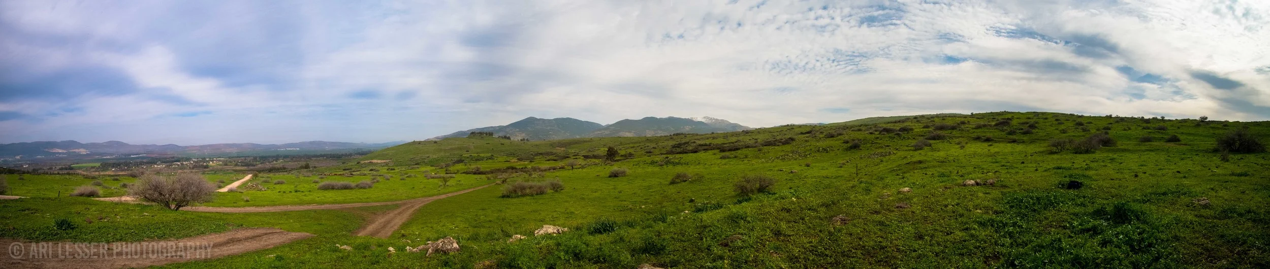 Panoramic shot of the Golan Heights
