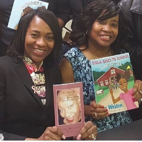 Two Authors on a mission. I am pictured here with an awesome lady Tonya Richburg-Wilson. Her book is a must read. Join us on our journey.