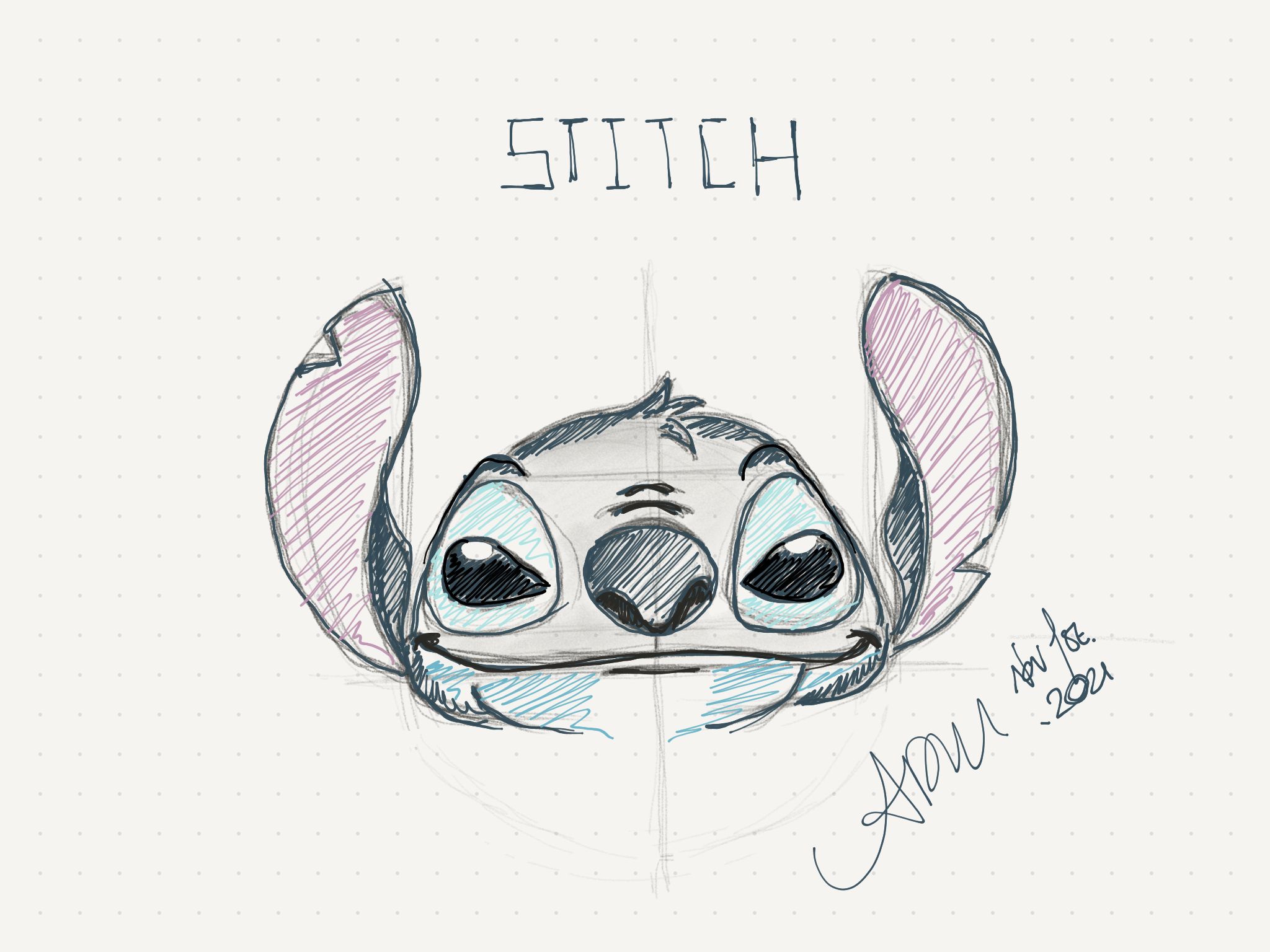 Character Design - Stitch Sketch