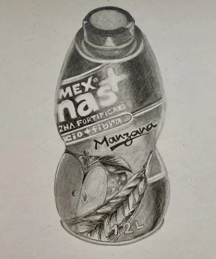 Apple Juice - Pencil Photo Drawing