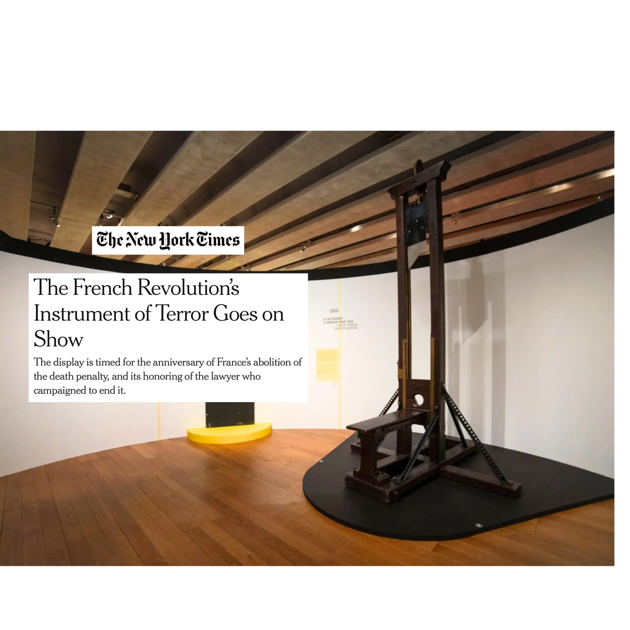 Guillotine France Marseille Mucem