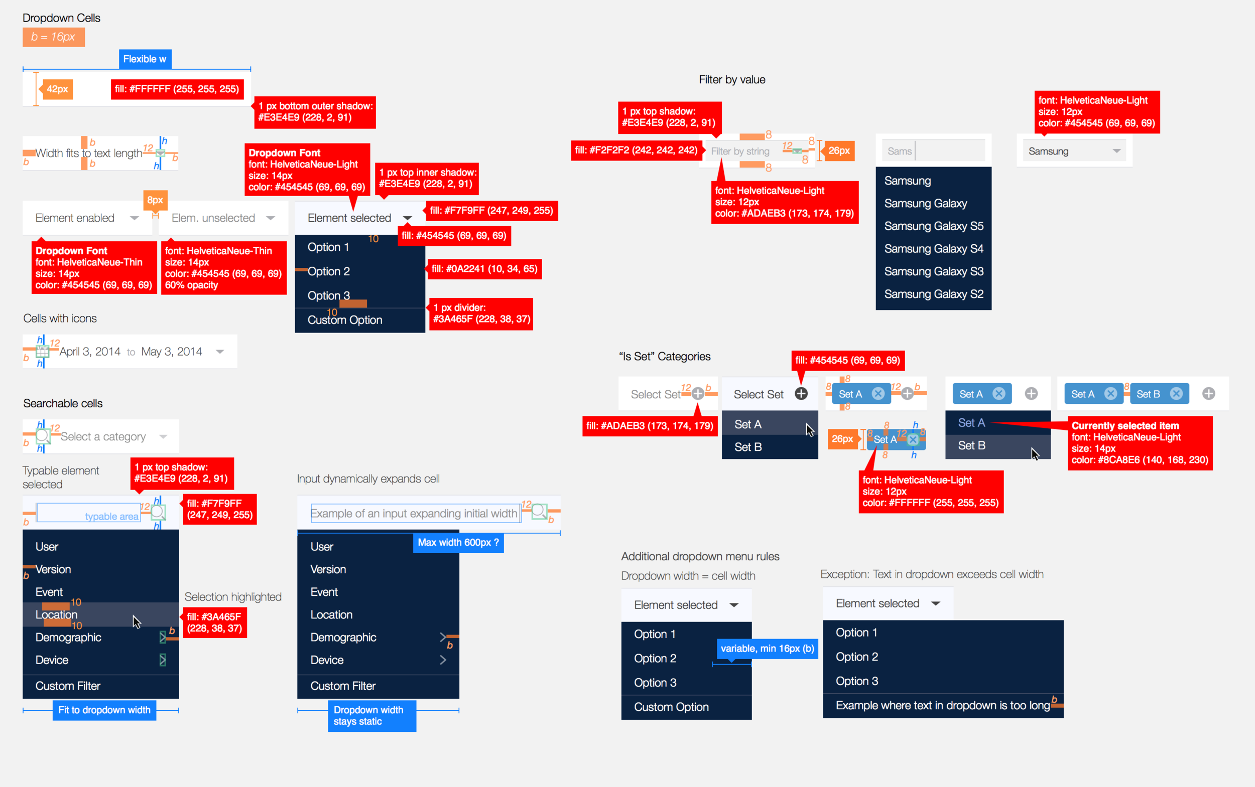 UI Element Specs