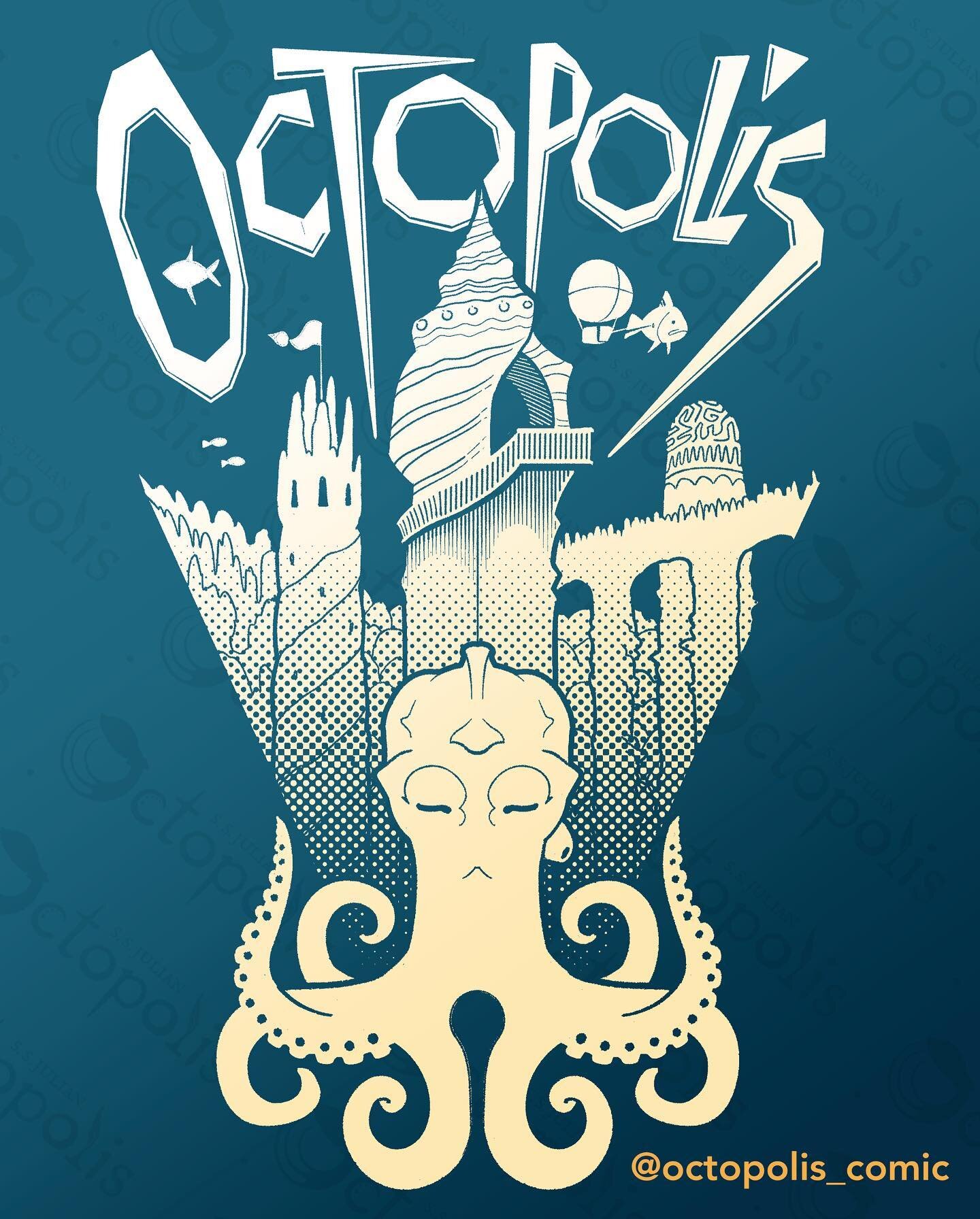 New graphic! Like if you&rsquo;d be interested in a shirt with this design, so I can gauge interest about a print run.

#octopus #comic #tshirt #graphicdesign