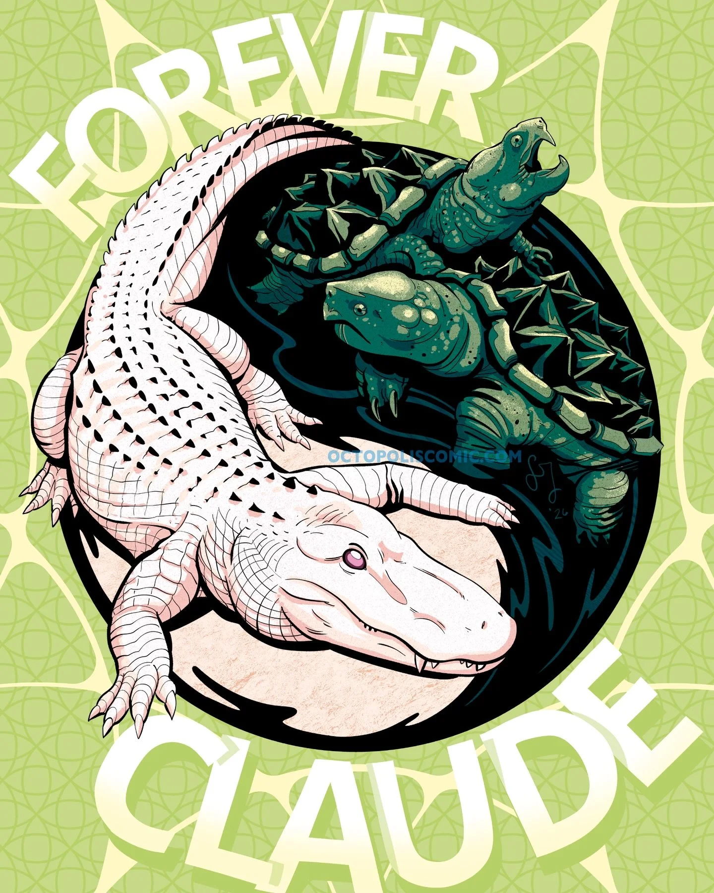 I&rsquo;ll be debuting this memorial print in honor of Claude the albino alligator @casnightlife at the @calacademy tonight!
I&rsquo;ll be there along with @xjosuecruz and @maloneydoodles 
Come join us!