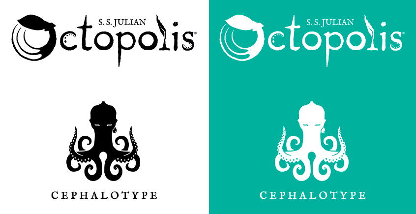Brand mark for Octopolis, logo for Cephalotype Press. I produce all assets related to the Octopolis and Cephalotype brands.