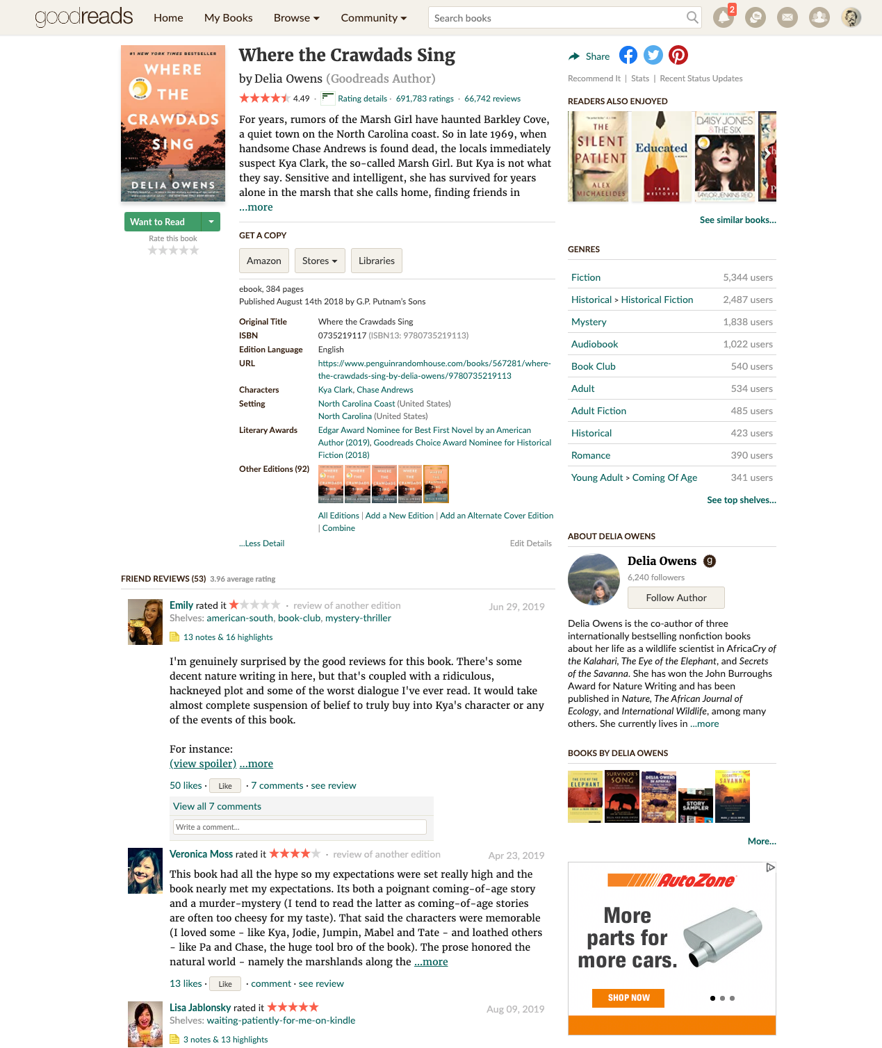 Goodreads Book Detail Page - Original