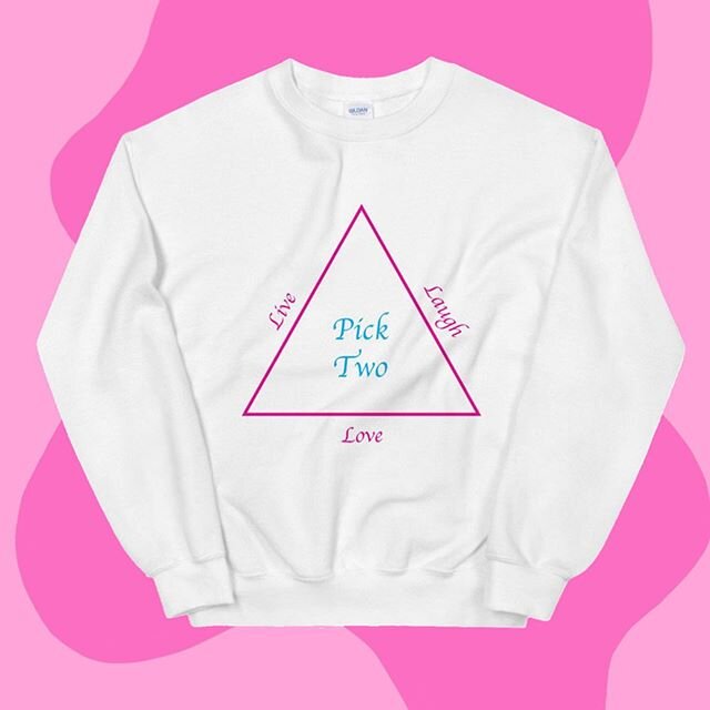 NEW DESIGN Y&rsquo;ALL: celebrate the tyranny of choice AND the TJ Maxx clearance rack with my collection of Live, Laugh, Love merch. Tees, tanks, sweatshirts, and mugs available on my Etsy via link in my bio! #livelaughlove #picktwo